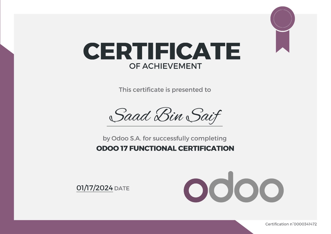Odoo 17 Functional Certification